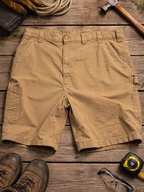 Carhartt Tan Carpenter Shorts Size 50 Workwear Utility